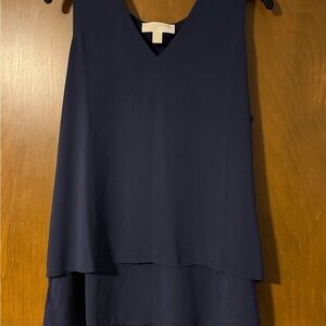Michael kors Navy Sleeveless Layered Top